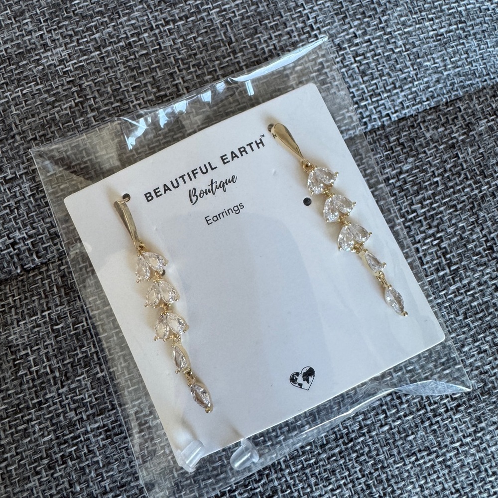 Beautiful Earth Gold Drop Earrings / Bundle 5 for $25